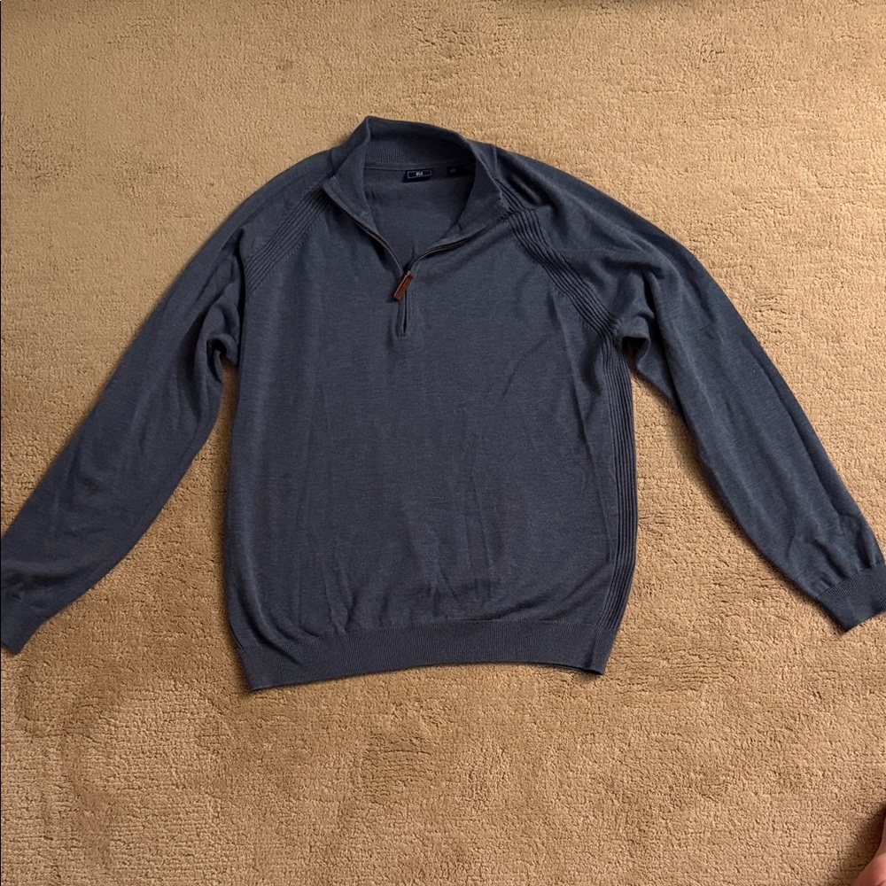 FootJoy Men's Gray Zip-Up Sweater